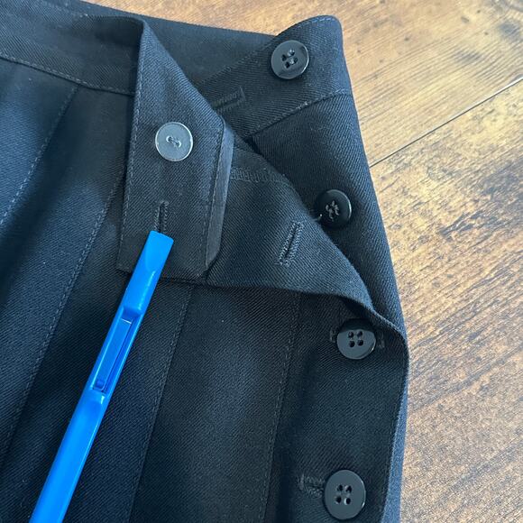 Vintage Talbots 100 Worsted Wool Pleated Skirt 16 Academia Preppy Goth EUC - Picture 3 of 9